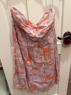 Lavender and Orange Floral dress